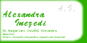 alexandra inczedi business card
