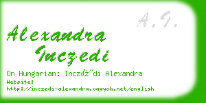 alexandra inczedi business card